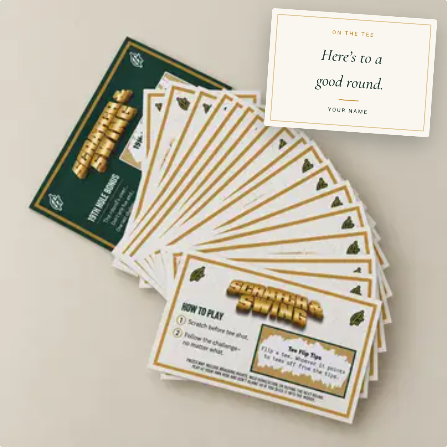 Golf scratch cards