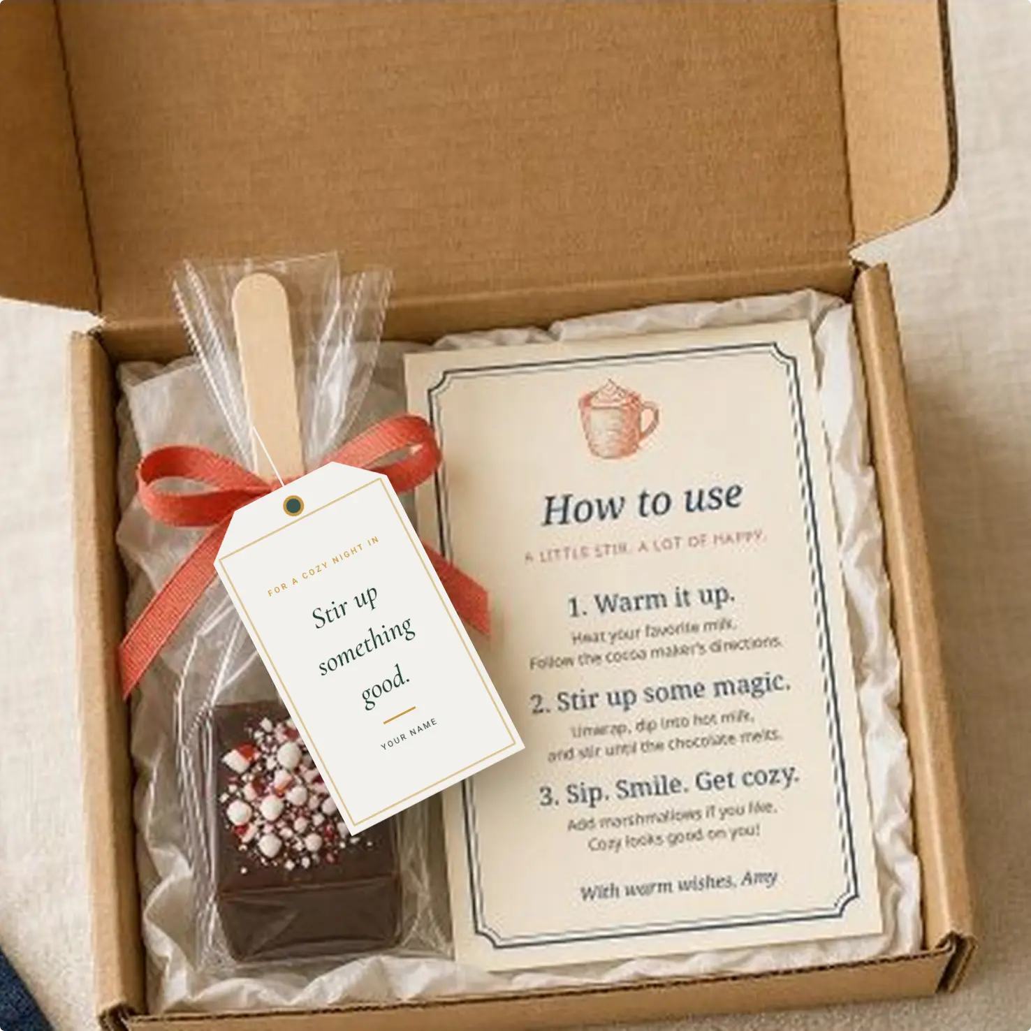 Hot cocoa stirrer kit